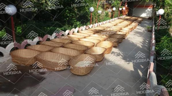 تزیین سبد گل حصیری