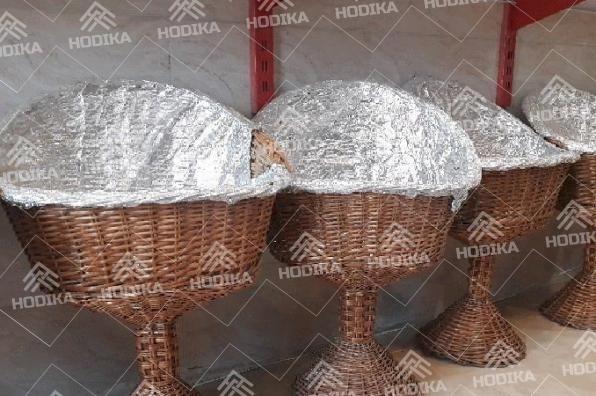 سبد حصیری پایه دار باکیفیت در اصفهان