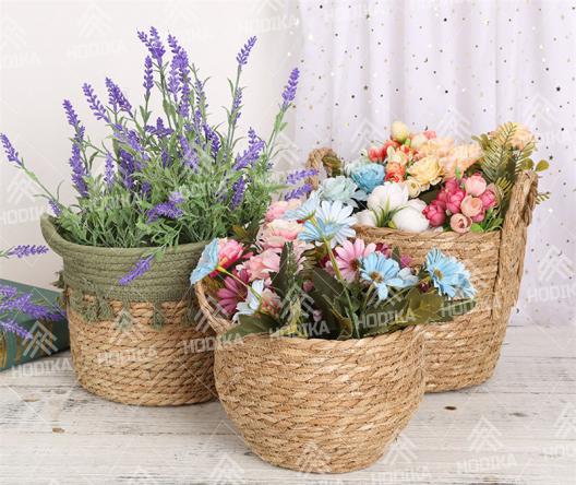 بهترین نوع گلدان حصیری با قیمتی استثنایی