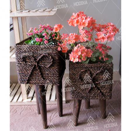 خرید بدون واسطه گلدان حصیری بزرگ با کیفیتی بی نظیر