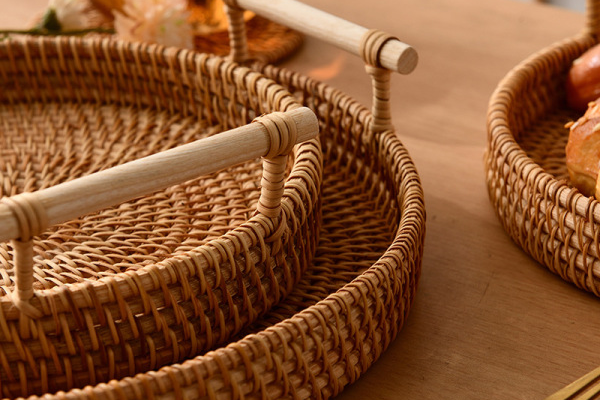 سینی حصیری سه رنگ با قیمت مناسب